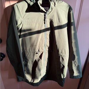 Time and Tru Vine Green Light Weight Anorak Jacket.